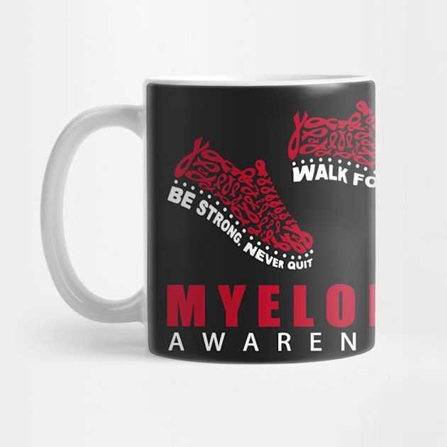 Myeloma Awareness Shoes Burgundy Ribbon In This Family No One Fights Alone by Mayla90